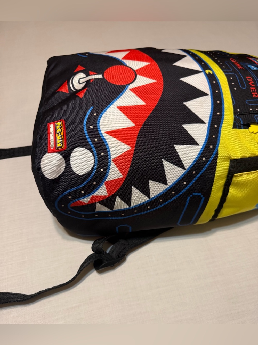 Sprayground Pac-Man Arcade Yellow & Black Backpack - Picture 7 of 16